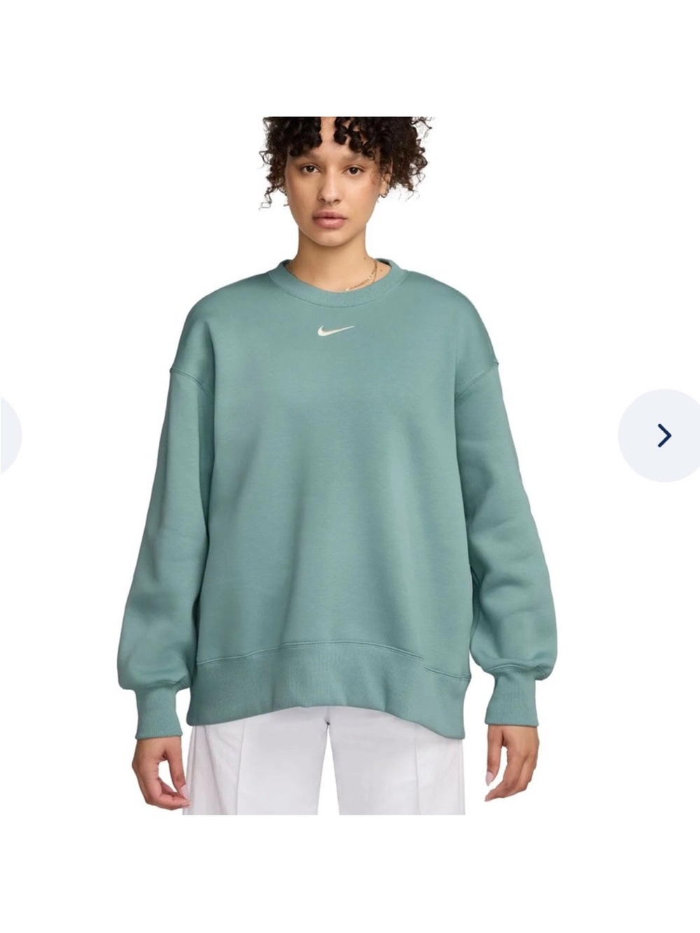 Nike Women's Crewneck Sweatshirt in Teal Green